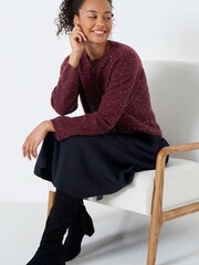 Crew Clothing Company Grey Textured Jumper - Image 4 of 6