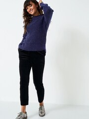 Crew Clothing Company Dark Blue Textured Jumper - Image 3 of 3