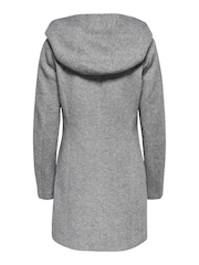ONLY Grey Hooded Smart Coat - Image 8 of 8
