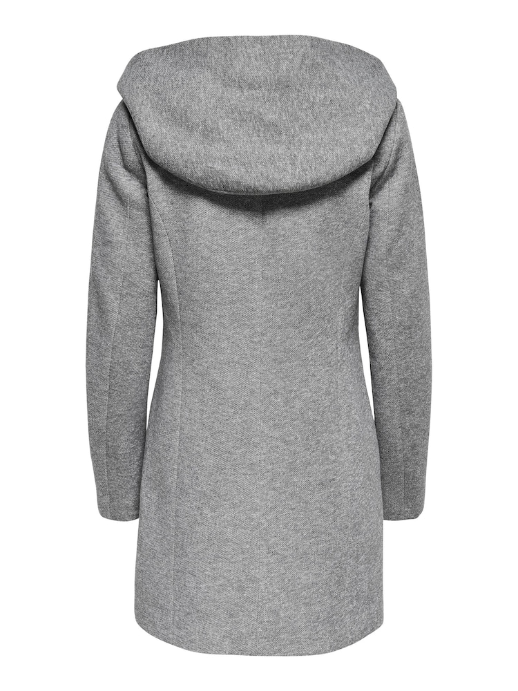 ONLY Grey Hooded Smart Coat - Image 8 of 8