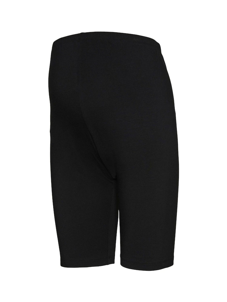 Mamalicious Black Maternity Jersey Cycling 100% Cotton Shorts 2 Pack - Image 10 of 10