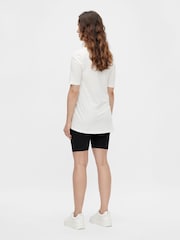 Mamalicious Black Maternity Jersey Cycling 100% Cotton Shorts 2 Pack - Image 2 of 9