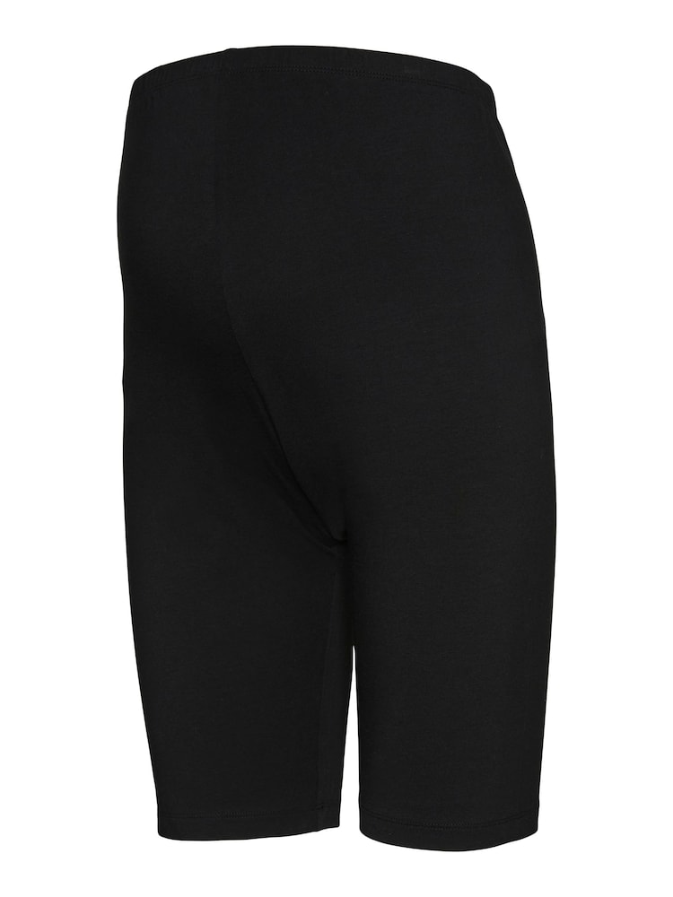 Mamalicious Black Maternity Jersey Cycling 100% Cotton Shorts 2 Pack - Image 8 of 9