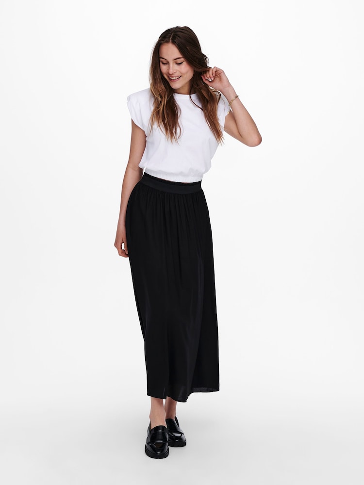 ONLY Black Jersey Midi Skirt - Image 2 of 7