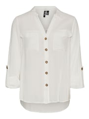VERO MODA White Tortoise Button Stripe Shirt - Image 7 of 7