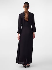 YAS Black Maxi Length Shirt Dress - Image 2 of 6