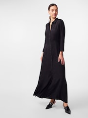 YAS Black Maxi Length Shirt Dress - Image 3 of 6