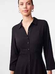 YAS Black Maxi Length Shirt Dress - Image 4 of 6