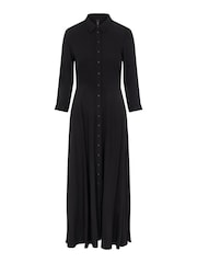 YAS Black Maxi Length Shirt Dress - Image 6 of 6