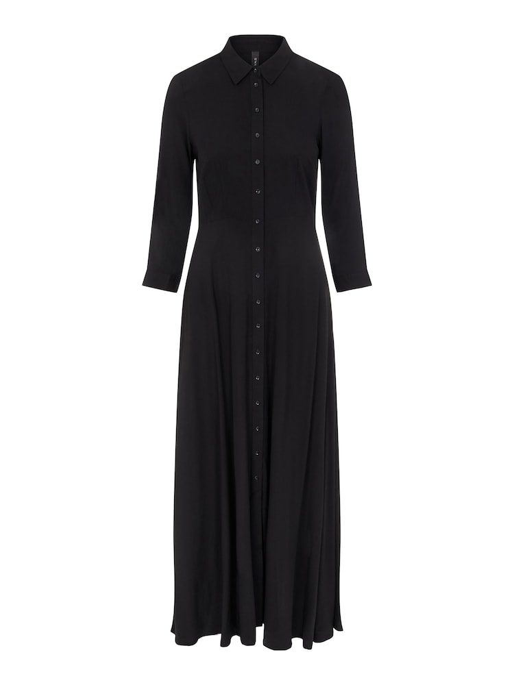 YAS Black Maxi Length Shirt Dress - Image 6 of 6 YAS Black Maxi Length Shirt Dress - Image 6 of 6
