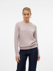 VERO MODA Pink Round Neck Soft Touch Cosy Knitted Jumper - Image 1 of 6