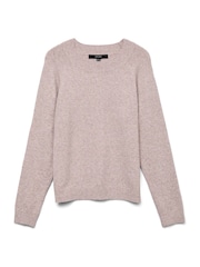 VERO MODA Pink Round Neck Soft Touch Cosy Knitted Jumper - Image 5 of 6