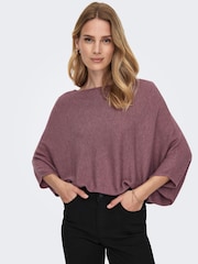 JDY Pink Knitted Batwing 100% Cotton Jumper - Image 1 of 5