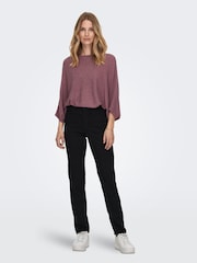 JDY Pink Knitted Batwing 100% Cotton Jumper - Image 2 of 5