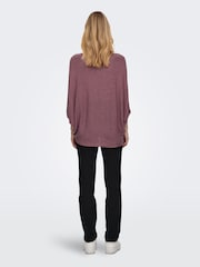 JDY Pink Knitted Batwing 100% Cotton Jumper - Image 3 of 5