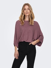 JDY Pink Knitted Batwing 100% Cotton Jumper - Image 4 of 5