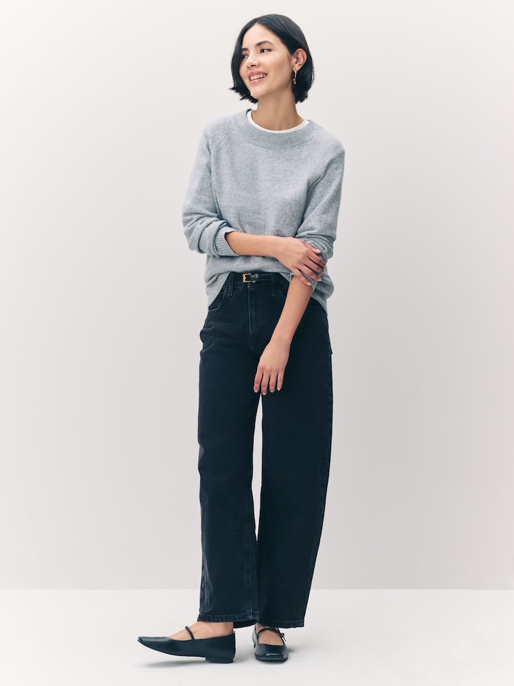 VERO MODA Grey Round Neck Knitted Jumper - Image 2 of 7