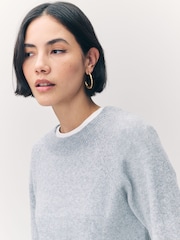 VERO MODA Grey Round Neck Knitted Jumper - Image 6 of 7