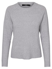 VERO MODA Grey Round Neck Knitted Jumper - Image 7 of 7