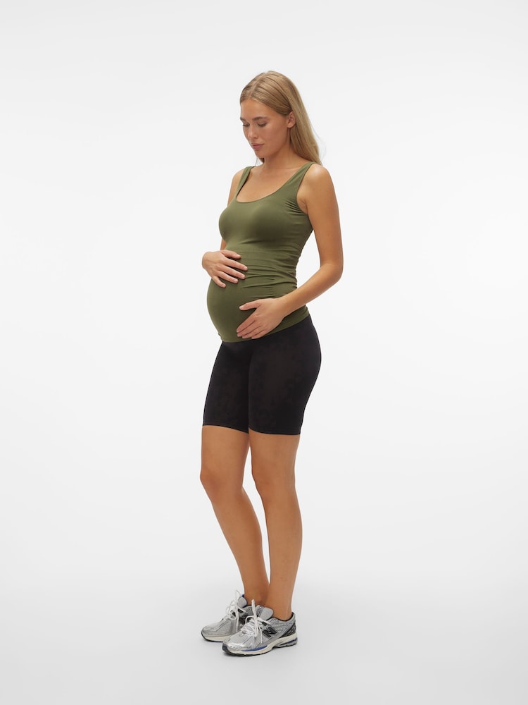 Buy Mamalicious Black Maternity Over The Bump 100% Cotton Seamless
