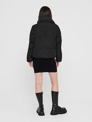 JDY Black Padded 100% Cotton Jacket - Image 2 of 5