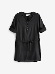 Mamalicious Black Maternity Tie Waist Woven 100% Cotton Blouse - Image 5 of 5