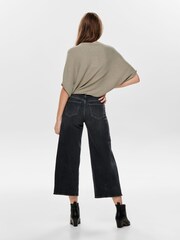 JDY Grey Knitted Batwing 100% Cotton Jumper - Image 3 of 6