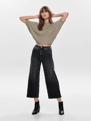 JDY Grey Knitted Batwing 100% Cotton Jumper - Image 4 of 6