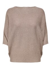 JDY Grey Knitted Batwing 100% Cotton Jumper - Image 6 of 6