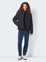 NOISY MAY Black Padded Jacket With Hood - Image 3 of 6