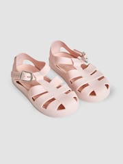 JoJo Maman Bébé Rose Pink Jelly Sandals - Image 1 of 3