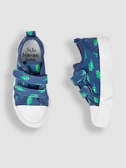 JoJo Maman Bébé Blue Dinosaur Pumps - Image 3 of 6
