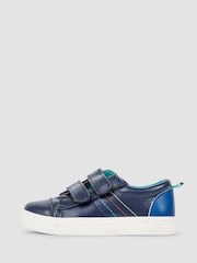 JoJo Maman Bébé Navy Leather Trainers - Image 4 of 4