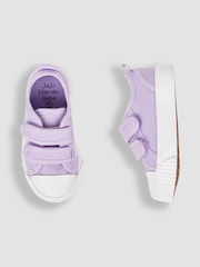 JoJo Maman Bébé Lilac Canvas Pumps - Image 3 of 6