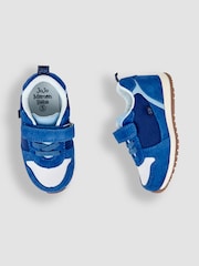 JoJo Maman Bébé Blue Riptape Trainers - Image 4 of 4