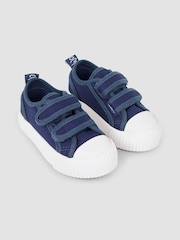 JoJo Maman Bébé Navy Blue Canvas Pumps - Image 1 of 5