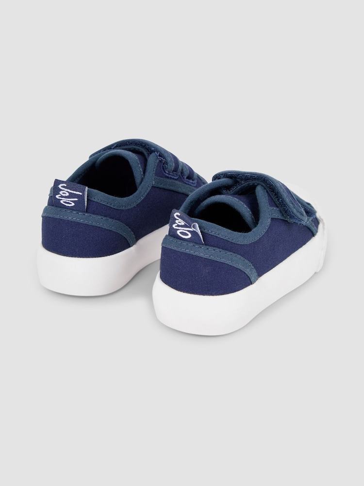 JoJo Maman Bébé Navy Blue Canvas Pumps - Image 4 of 5