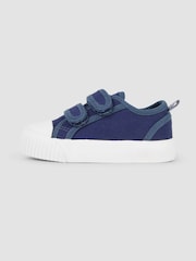 JoJo Maman Bébé Navy Blue Canvas Pumps - Image 5 of 5