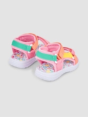JoJo Maman Bébé Pink Colour Block Sandals - Image 2 of 4
