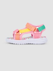 JoJo Maman Bébé Pink Colour Block Sandals - Image 4 of 4