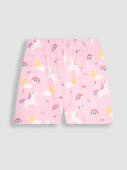 JoJo Maman Bébé Pink 2-Pack Unicorn Jersey Pyjamas - Image 6 of 9