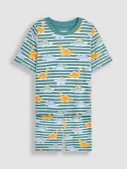 JoJo Maman Bébé Green 2-Pack Dinosaur Jersey Pyjamas - Image 4 of 9
