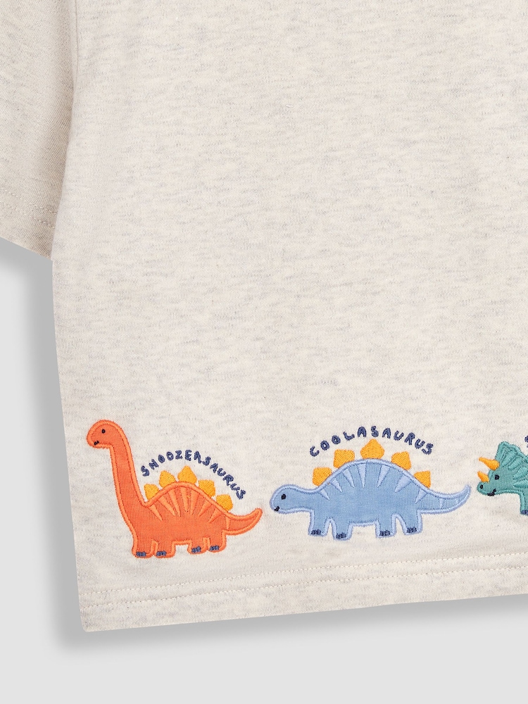 JoJo Maman Bébé Green 2-Pack Dinosaur Jersey Pyjamas - Image 9 of 9