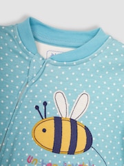 Duck Egg Bee - JoJo Maman Bebé Pijama con apliques y cremallera - Imagen 5 de 6