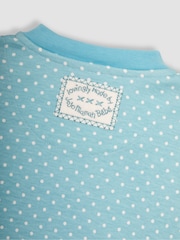 JoJo Maman Bébé Duck Egg Bee Appliqué Zip Sleepsuit - Image 7 of 7