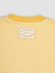 JoJo Maman Bébé Yellow Duck Appliqué Zip Sleepsuit - Image 6 of 6