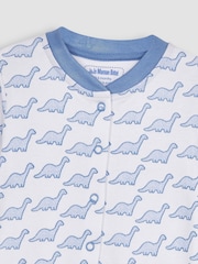 JoJo Maman Bébé Blue Dinosaur Footless Sleepsuit - Image 2 of 3