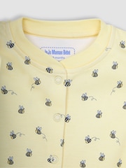 JoJo Maman Bébé Yellow Bee 2-Pack Sleepsuits - Image 7 of 8