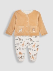 JoJo Maman Bébé Safari 2-Piece Safari Sleepsuit & Jacket Set - Image 2 of 6