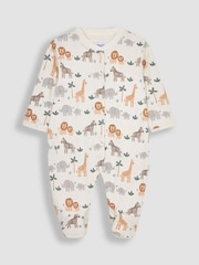 JoJo Maman Bébé Safari 2-Piece Safari Sleepsuit & Jacket Set - Image 4 of 6